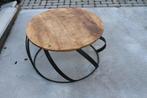 table base de salon , bois métal industriel ., Maison & Meubles, Moins de 50 cm, Métal, Rond, 50 à 100 cm
