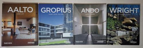 3 architectenboeken: Gropuis, Aalto, Wright, Boeken, Kunst en Cultuur | Architectuur, Nieuw, Architecten, Ophalen of Verzenden