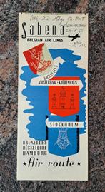 Luchtroute Sabena, Brussel, Düsseldorf, Hamburg, jaren 40, b, Ophalen of Verzenden