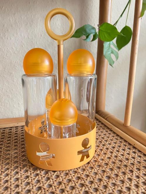 Service à condiments orange King-Kong Girotondo Alessi, Huis en Inrichting, Keuken | Servies, Gebruikt, Overige typen, Overige stijlen