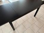 Table de salle a manger noire 140*82 avec rallonges (220 cm), Ophalen, 200 cm of meer, 50 tot 100 cm, Zo goed als nieuw