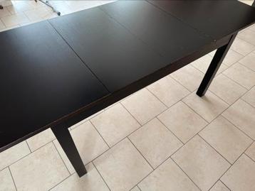 Table de salle a manger noire 140*82 avec rallonges (220 cm) beschikbaar voor biedingen