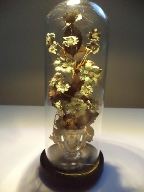 antiek getrokken glas STOLP verguld boeket bloemen bladeren, Antiek en Kunst, Antiek | Glaswerk en Kristal, Ophalen
