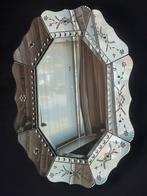 AntiekeVintage Venitiaanse trapezium spiegel, Ophalen of Verzenden, Overige vormen, 50 tot 100 cm, Minder dan 100 cm