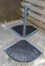 Pied de parasol avec 2 dalles de 15kg, Tuin en Terras, Parasols, Ophalen, Gebruikt