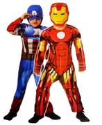 Carnaval kostuum Iron Man/Captain America (omkeerbaar), Ophalen, Gebruikt