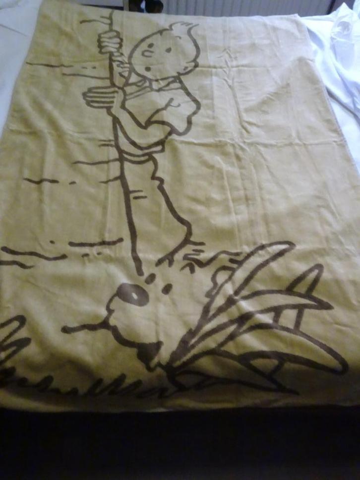 Groot badlaken (nieuw) - Tintin and Snowy - Cadeau-idee!, Verzamelen, Stripfiguren, Nieuw, Plaatje, Poster of Sticker, Kuifje