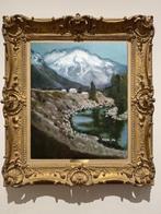 Peinture « Paysage de montagne », Antiquités & Art, Art | Peinture | Moderne, Envoi