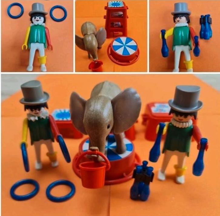 Vintage Playmobil : circus artiesten en olifant, Kinderen en Baby's, Speelgoed | Playmobil, Zo goed als nieuw, Ophalen of Verzenden