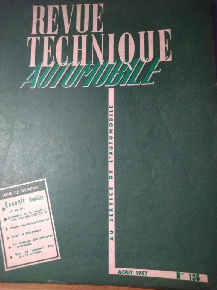RTA - Renault Dauphine - n136 - août 1957, Auto diversen, Handleidingen en Instructieboekjes, Verzenden