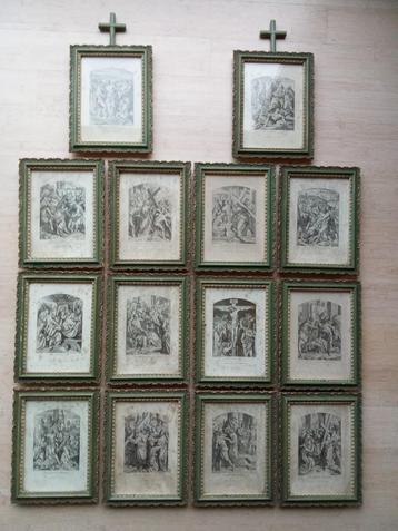 Kruisweg de veertien staties (Leeuwergem kasteel & kapel) beschikbaar voor biedingen