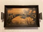 Dienblad inlegwerk hout, Huis en Inrichting, Woonaccessoires | Dienbladen, Ophalen of Verzenden, Zo goed als nieuw, Rechthoekig