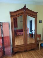 Armoire de style 2.45m hauteur  chêne plaquée acajou..belle, Ophalen, Zo goed als nieuw, Eikenhout
