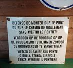 emaille tekst bord, Antiek en Kunst, Ophalen