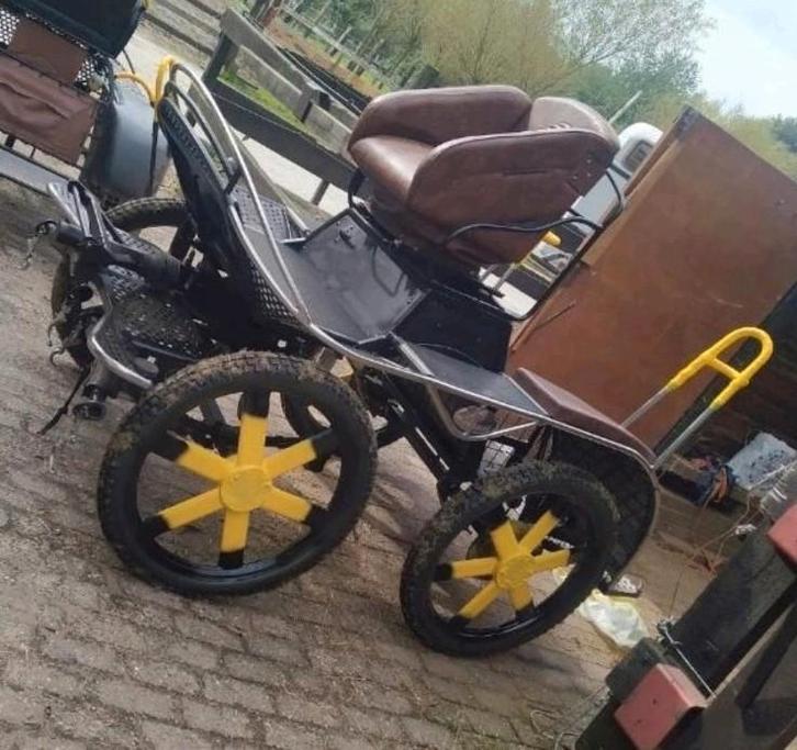 Clever marathon koets, Dieren en Toebehoren, Rijtuigen en Koetsen, Zo goed als nieuw, Marathonwagen, Paard of Pony