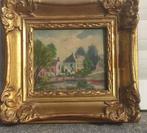 Huile sur panneau village signe v ver eecke, Antiquités & Art, Art | Peinture | Classique, Enlèvement ou Envoi