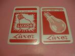 2 oude JOKER speelkaarten Luxor lampen (77), Verzamelen, Ophalen of Verzenden, Zo goed als nieuw, Speelkaart(en)
