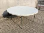 Stevige ronde plooitafel, Tuin en Terras, Ophalen, Gebruikt, Rond, Kunststof