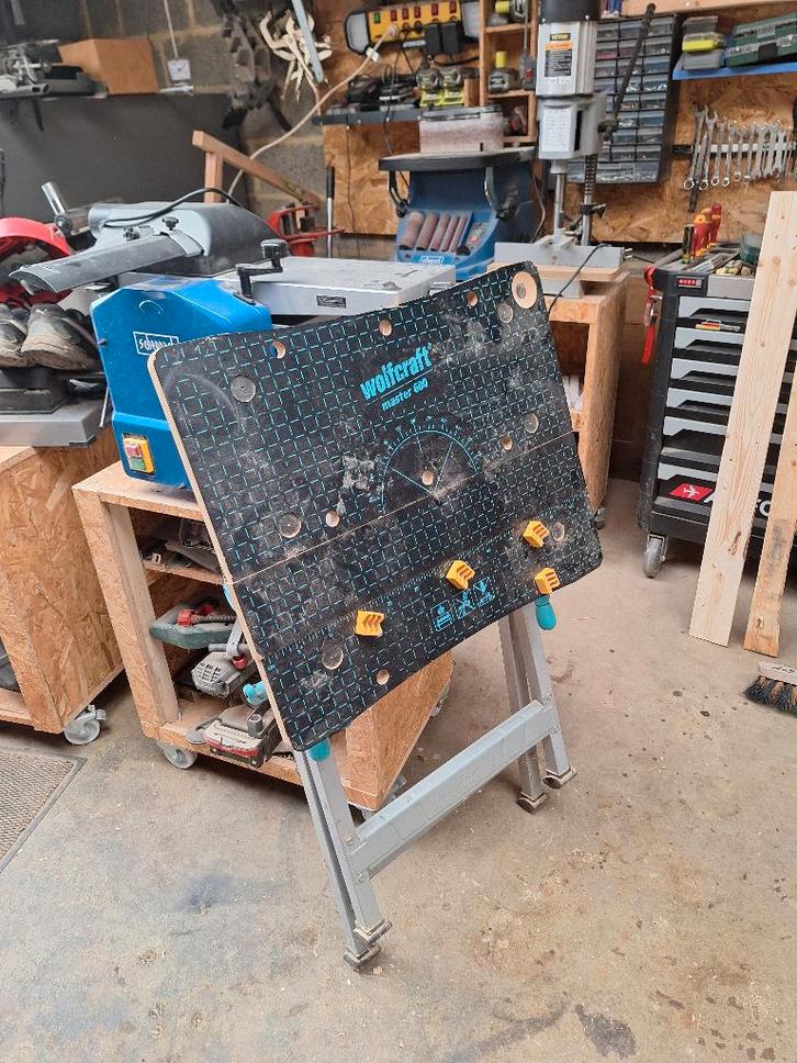 Etabli de Serrage et de Bricolage Master 600 wolcraft, Bricolage & Construction, Établis, Utilisé, Moins de 70 cm, Étau, Rabattable
