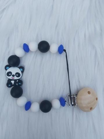 Speenkoord pandabeer zwart blauw beschikbaar voor biedingen