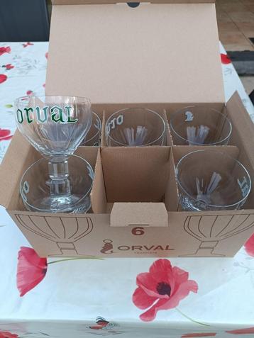 A vendre 6 verres orval vert beschikbaar voor biedingen