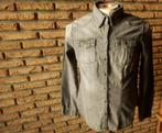 (20) -chemise jeans homme t.M grise - H&M -, Kleding | Heren, Overhemden, Zo goed als nieuw, Halswijdte 39/40 (M), Ophalen of Verzenden