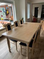 Houte eettafel met 6 stoelen, Huis en Inrichting, Tafels | Eettafels, Ophalen of Verzenden, Zo goed als nieuw