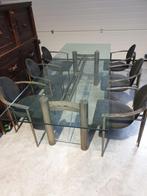 Belgo chrom tafel en stoelen, Ophalen, Glas