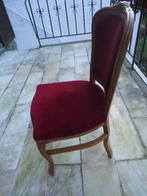 Chaises Louis XV en velours, Huis en Inrichting, Stoelen, Ophalen, Gebruikt, Hout, Rood