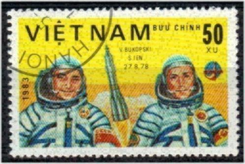 Vietnam 1983 - Yvert 412 - Dag van de ruimtevaart (ST), Timbres & Monnaies, Timbres | Asie, Affranchi, Envoi