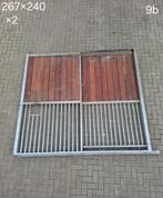 2 x voorwand paardenstal schuifdeur | Hardhout | Gebruikt, Dieren en Toebehoren, Weidegang