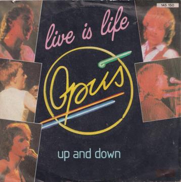 Opus – Live is life / Up and down - Single – 45 rpm beschikbaar voor biedingen