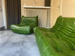 1seater and 3seater in vintage green leather, new condition!, Huis en Inrichting, Zetels | Zetels, Ophalen of Verzenden, Nieuw