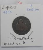 Leopold I - 2 centimes 1836 T - onvolledig Op ned cent, Verzenden