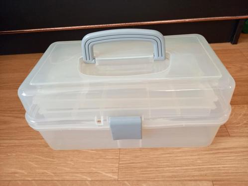 DOORZICHTIG PVC OPBERGKISTJE, Hobby en Vrije tijd, Naaien en Fournituren, Zo goed als nieuw, Ophalen of Verzenden