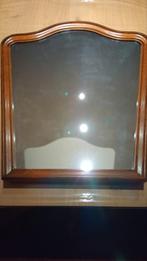 Spiegel met eiken omlijsting. (H 75 x 45/67 cm), Antiek en Kunst, Ophalen