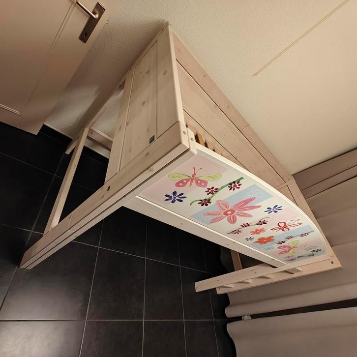 livetime halfhoogslaper/bed (massief grenen hout), Kinderen en Baby's, Kinderkamer | Bedden, Gebruikt, Matras, Ophalen