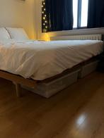 Bed en matras, Huis en Inrichting, Slaapkamer | Bedden, Ophalen, Gebruikt, Beige, Tweepersoons