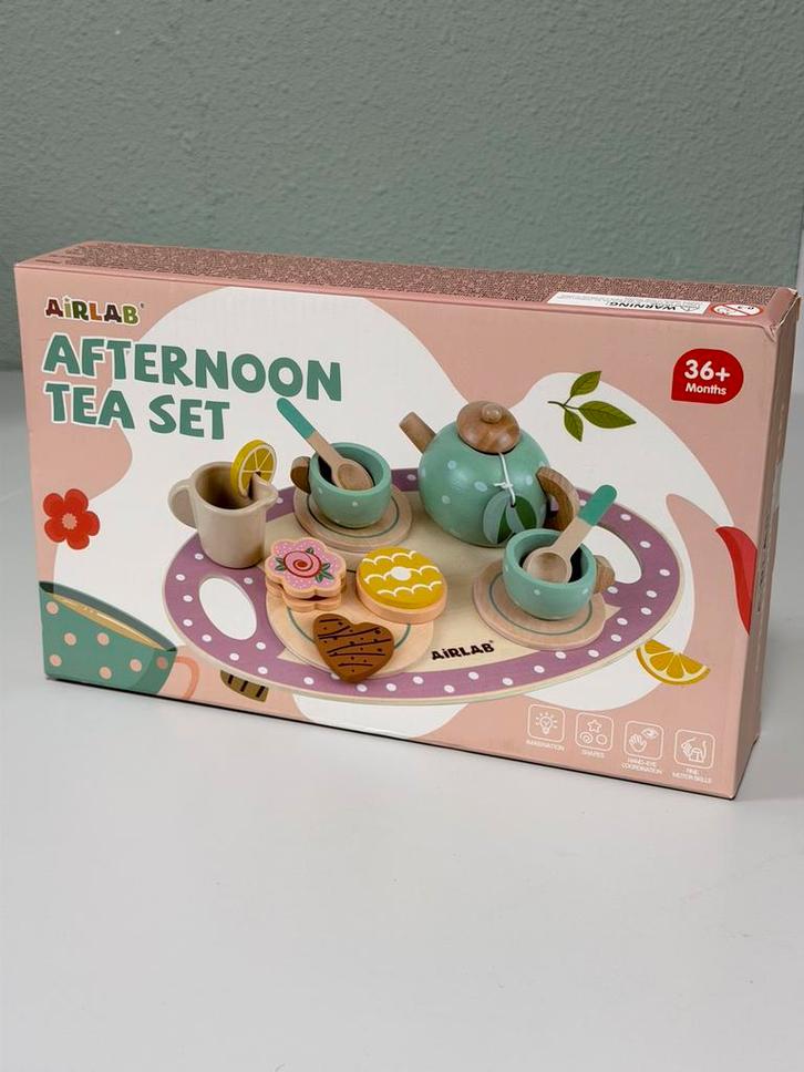 Service à thé en bois pour l'après-midi, jouets, 15 pièces, Enfants & Bébés, Jouets | Jouets en bois, Neuf, Enlèvement ou Envoi