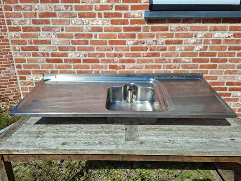 Inox spoelbak, Doe-het-zelf en Bouw, Sanitair, Gebruikt, Inox, Ophalen