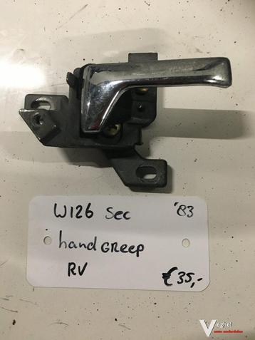 Mercedes w126 Sec 1983 Deurgreep Rechtsvoor chrome beschikbaar voor biedingen