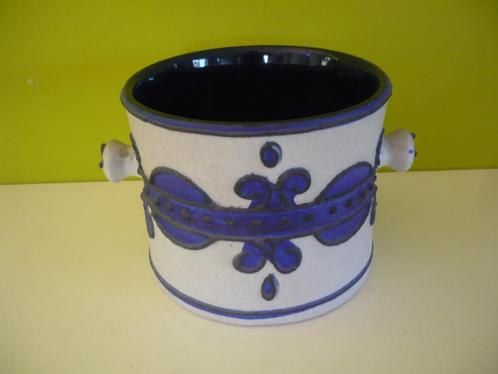 mooie vintage cache-pot / bloempot Marei keramik w-germany, Jardin & Terrasse, Pots de fleurs, Utilisé, Poterie, Intérieur, Balcon