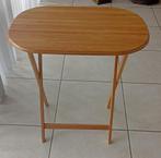 Inklapbare Bijzettafel Voor BBQ  Ovaal 60 CM !!! & H 67 CM, Ophalen, Zo goed als nieuw, Hout, 60 cm of meer