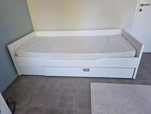 Bed Paidi Fiona 90x200 wit, Kinderen en Baby's, Kinderkamer | Bedden, Gebruikt, 180 cm of meer, 85 tot 100 cm, Lattenbodem, Matras