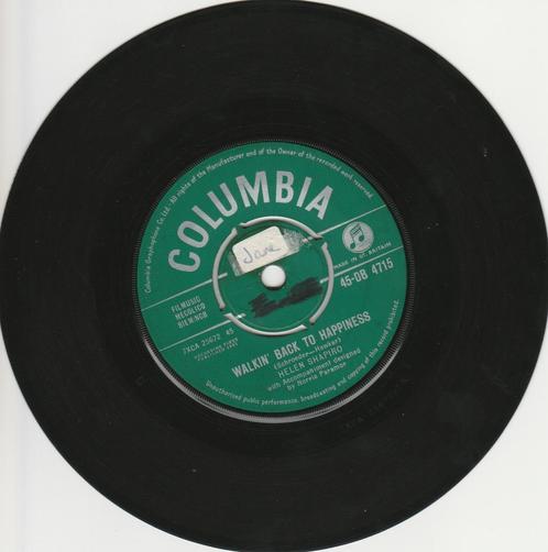 45T vinyl single'Walkin' back to happiness' van H. Shapiro, Cd's en Dvd's, Vinyl Singles, Gebruikt, Single, Pop, 7 inch, Ophalen of Verzenden