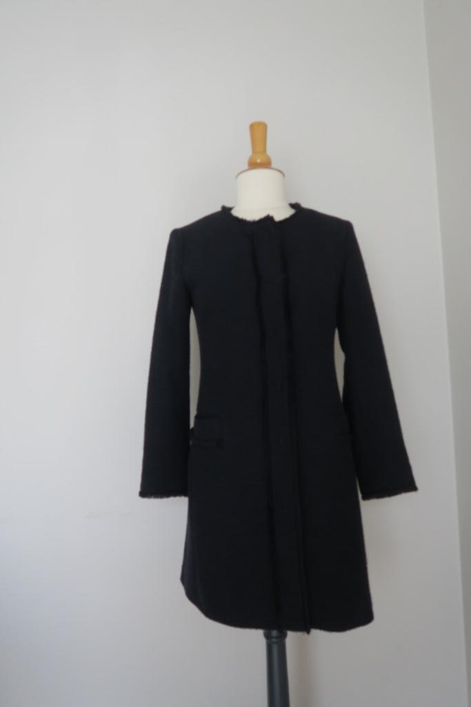 Blauwe mantel Xandres - M 34, Kleding | Dames, Jassen | Zomer, Gedragen, Maat 34 (XS) of kleiner, Blauw, Ophalen of Verzenden
