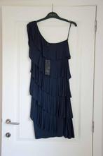 assymetrische jurk met rushes - nieuw, Nieuw, Maat 34 (XS) of kleiner, Blauw, Verzenden
