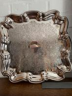 Dienblad DERBY verzilverd met gravures, Antiek en Kunst, Ophalen of Verzenden