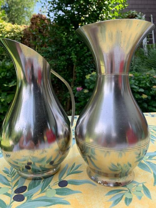 Set van 2 Metawa tinnen waterkruiken, Antiek en Kunst, Curiosa en Brocante, Ophalen of Verzenden