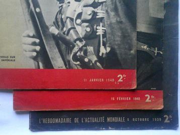 Trois magazines Match (5 oct. 1939, 11 jan. 40 & 15 fév. 40) beschikbaar voor biedingen